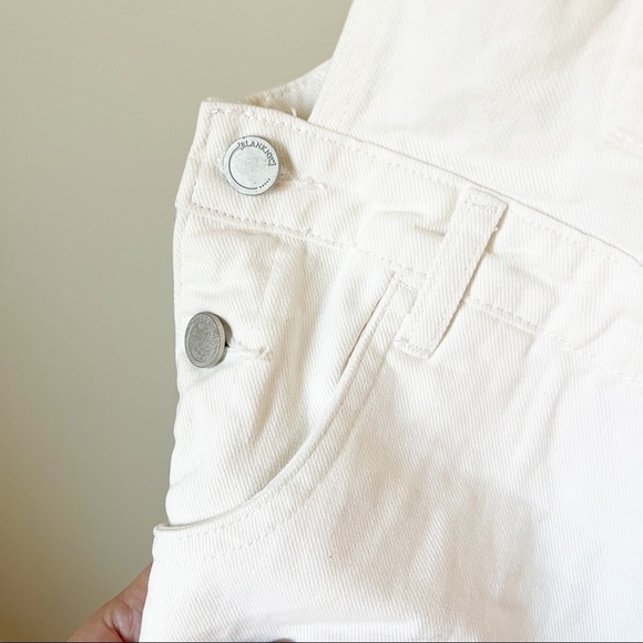 BLANKNYC White Raw Hem Denim Shortalls Lightbox White 30 10 NWT - Picture 9 of 16